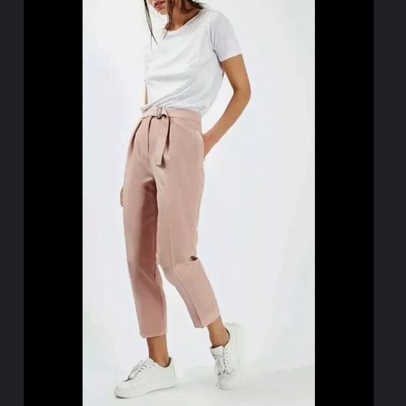 NWOT ZARA HIGH WAIST TROUSERS CULOTTES WITH BELT - Picture 9 of 16